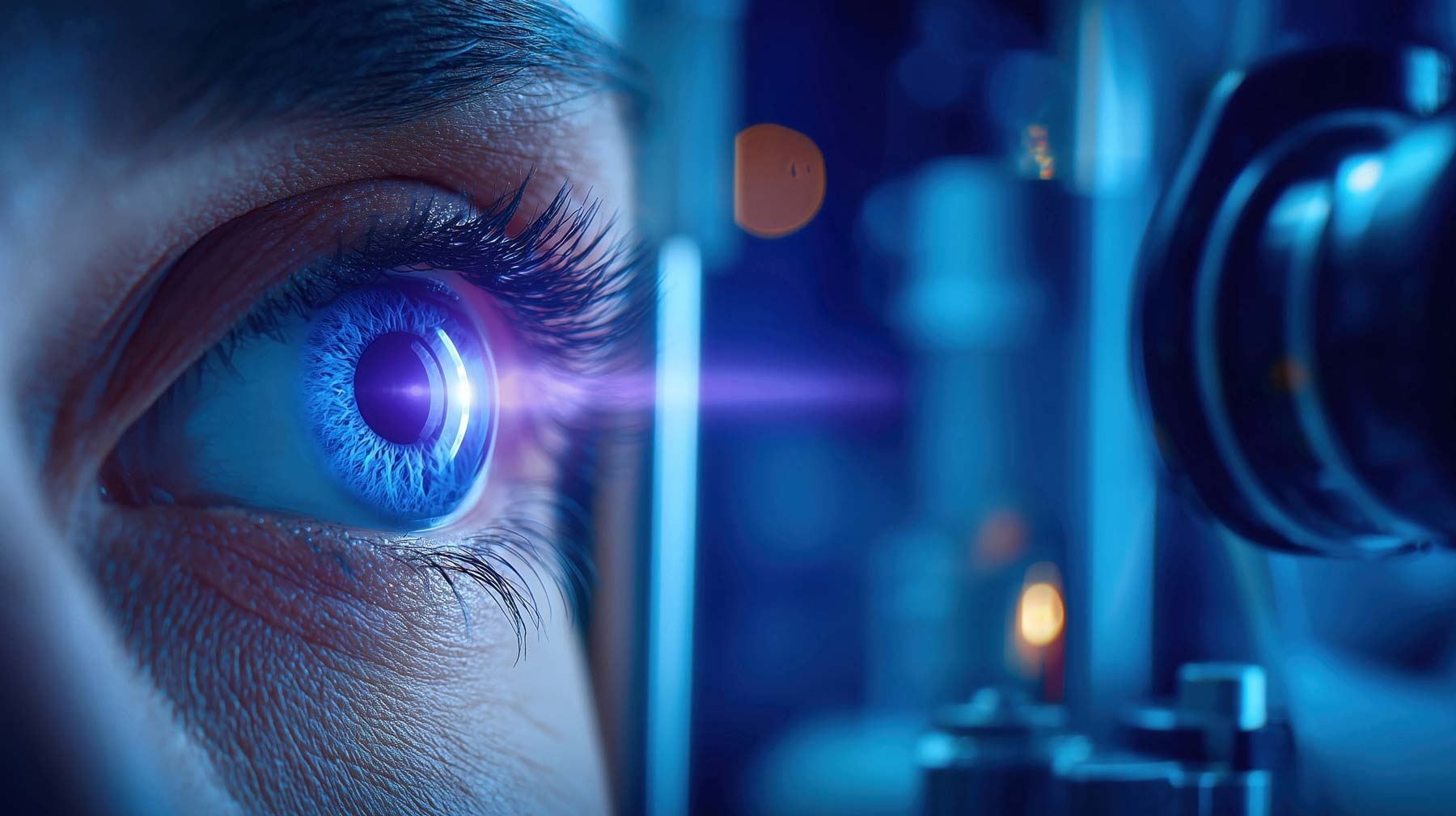 High-tech optometry testing room