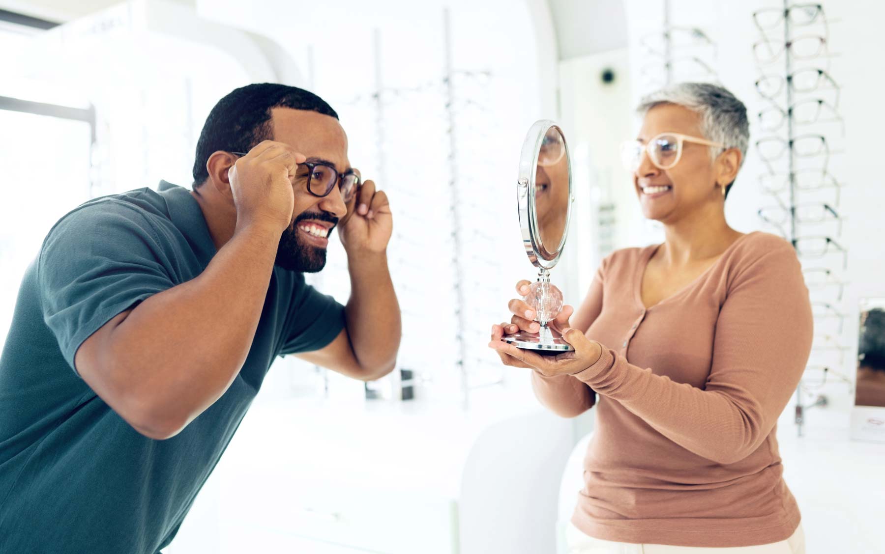 Modern optometry examination room at Kriel & Newcombe